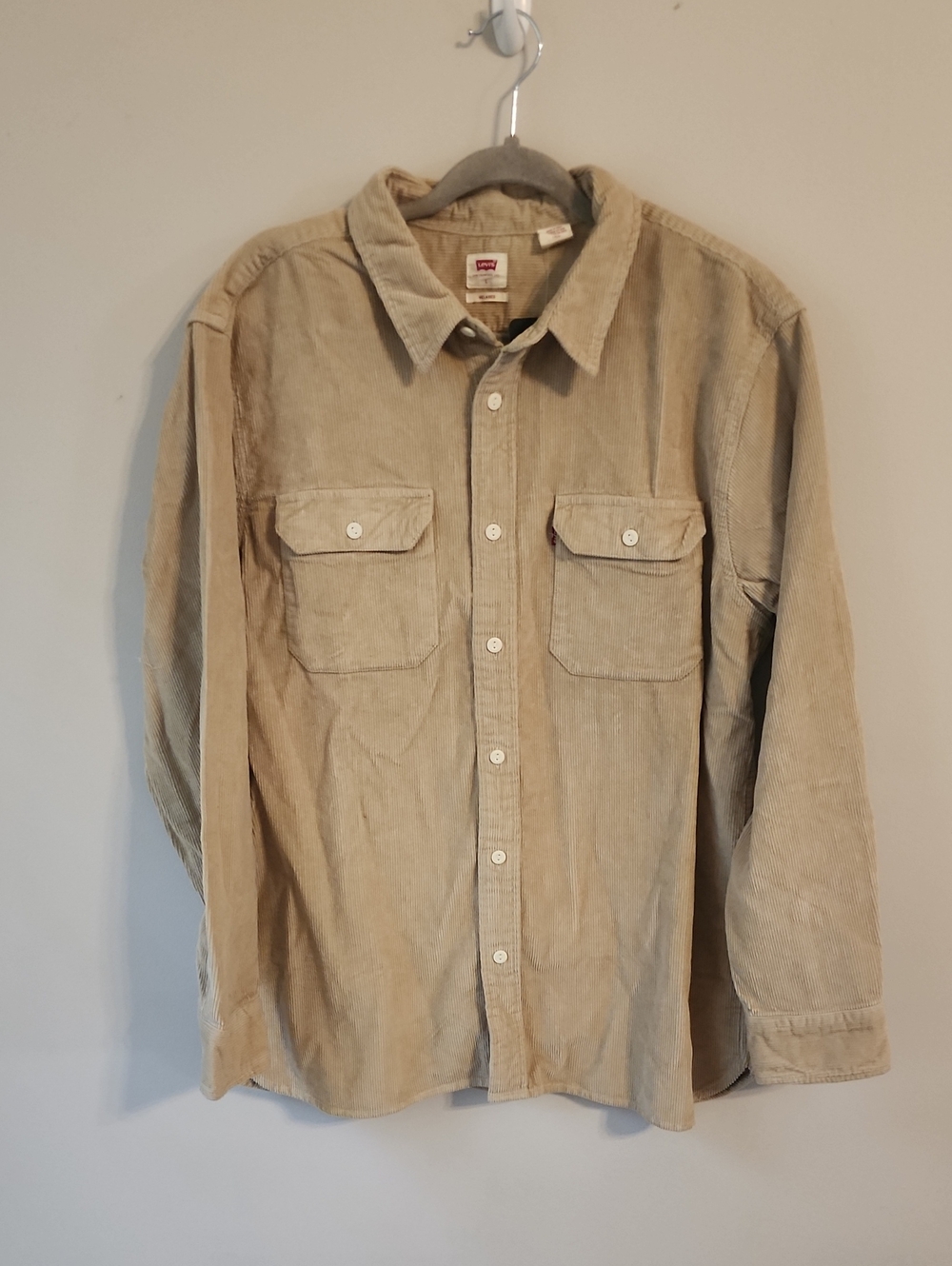 Levi's Light Tan Corduroy Button-Down Shirt
